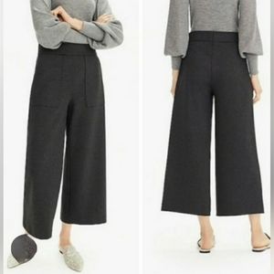 J Crew Ponte Wide Leg Pant Women's Capri Cropped Pant Trousers